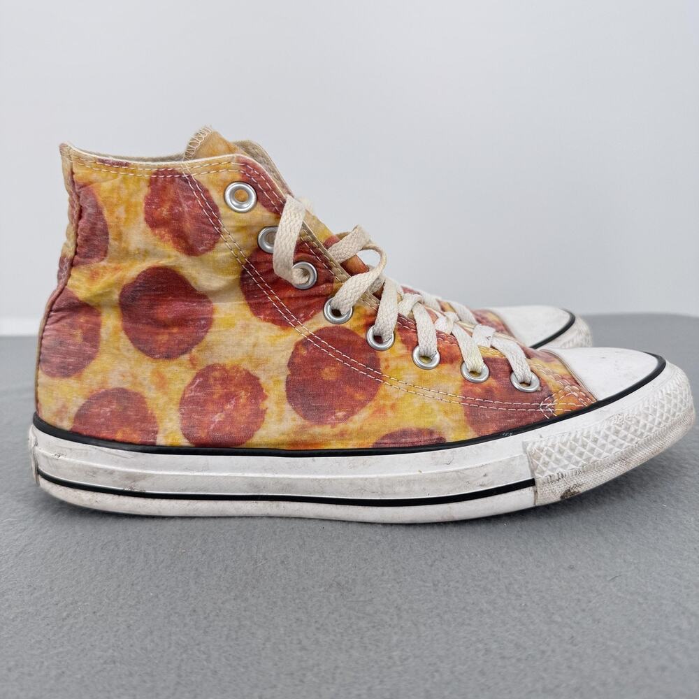 Converse Chuck Taylor All Star Pizza High Top Shoes M 7 Womens 9 Pepperoni Print